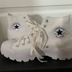 White Platform Converse